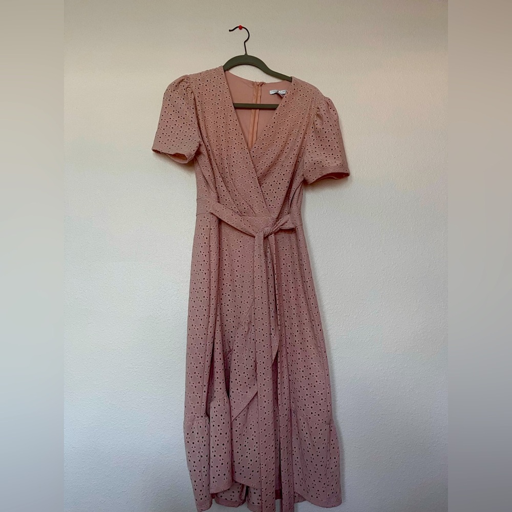 Blush pink flows dress